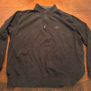 Greg Norman  Cozy Quarter Zip Pullover Black sz XL